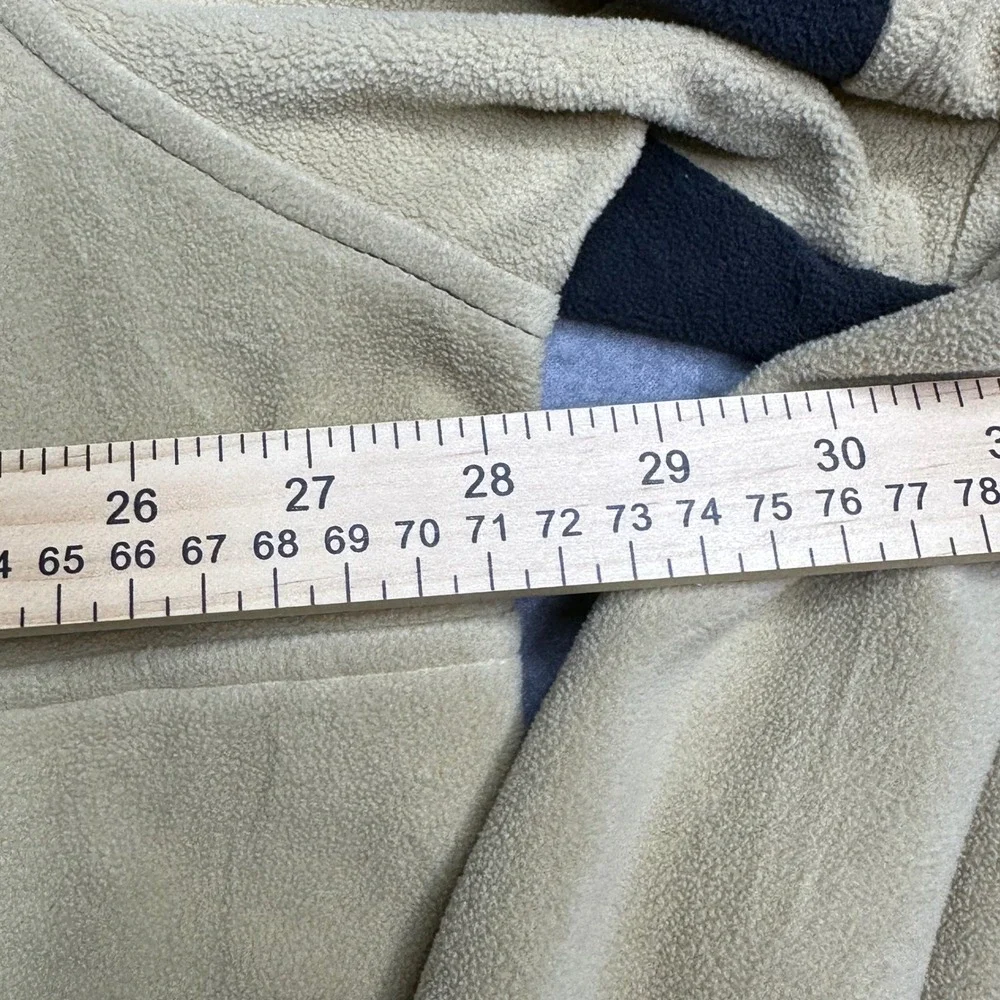 The North Face Polartec Fleece Jacket XXL Tan Black‎ Full Zip Circular Design